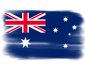 australian flag with paint strokes