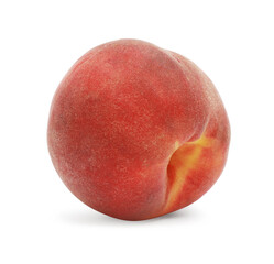 Delicious fresh ripe peach isolated on white