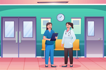 Medical and Healthcare Flat Design Illustration