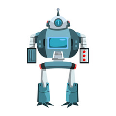 Naklejka premium Robot Assistant Character Design Illustration