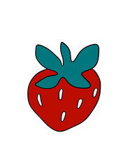 strawberry isolated on white background