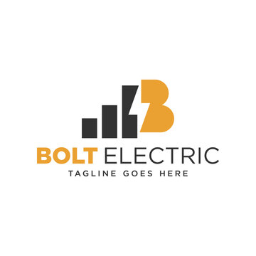 logo illustration of an electrical signal with the letter B