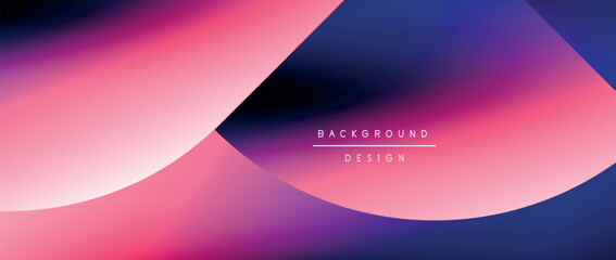 Fototapeta premium Circles and round shapes with gradients. Minimal abstract background, round geometric shapes, clean and structured design