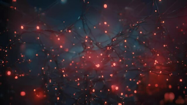 An abstract landscape of data points and neural network nodes undergoes a transformation, as pruning removes redundant connections and reveals a more refined and accurate mapping.