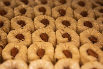 Yellow and golden sweet and delicious Turkish pastry