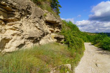 Rocky nature. Background with selective focus and copy space