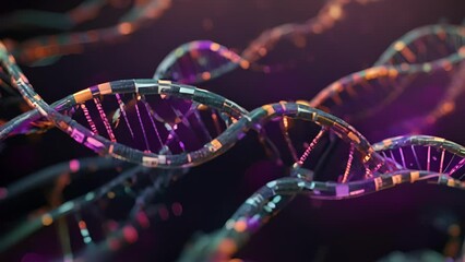 A microscopic view of DNA strands comprised of various currency symbols, highlighting the global impact of finances. . - Powered by Adobe