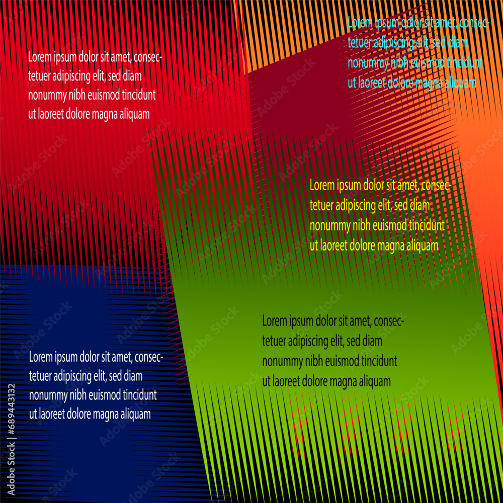 Fototapete abstract vector illustration, multicolored background with text recommended public relations adverti