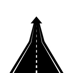 Fototapeta premium Arrows asphalt road template. Vector illustration. EPS 10.