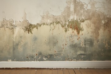 Peeling paint and mold on the wall - obrazy, fototapety, plakaty