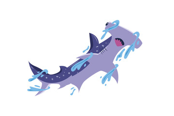 Shark Sea Animal Character Illustration