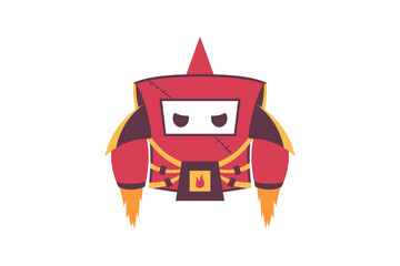 Cute Robot Character Design Illustration