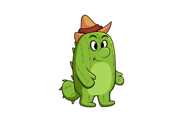Cute Cactus Character Illustration
