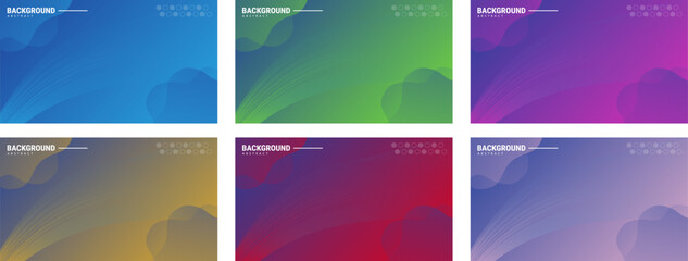 Set colorful template banners with gradient colors. Design with a liquid form. Eps10 Vector