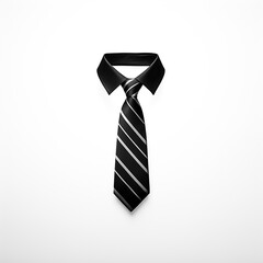 logo with a tie on white background. The emblem for the men's salon of the clothing store