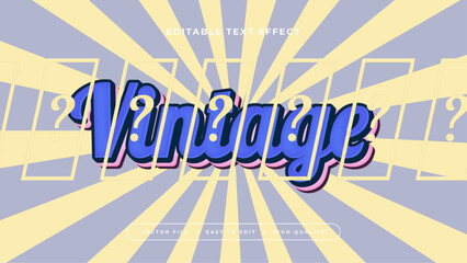 Yellow pink and purple violet vintage 3d editable text effect - font style