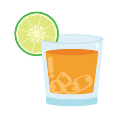 mexico mezcal shot and lemon