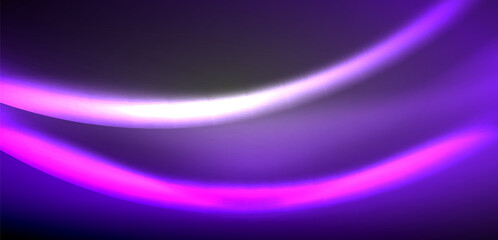 Neon-lit waves surge across background, mesmerizing dance of luminescence and motion. Dynamic backdrop captures essence of energy and modern aesthetics