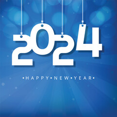Happy new year 2024 celebration card background