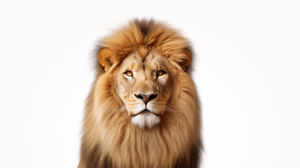 Headshot of beautiful male lion