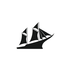 Phinisi logo Vector. Sailboat logo Template