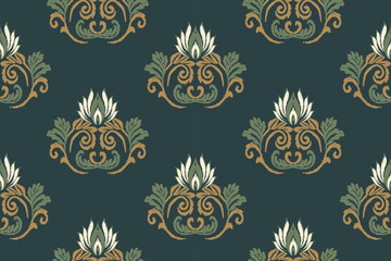 Ethnic abstract ikat art. Seamless pattern in tribal, folk embroidery, and Mexican style. Aztec geometric art ornament print.Design for carpet, wallpaper, clothing, wrapping, fabric, cover, textile