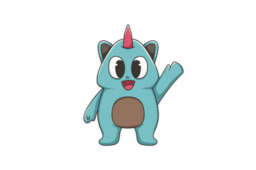 Cute Halloween Monster Character Illustration