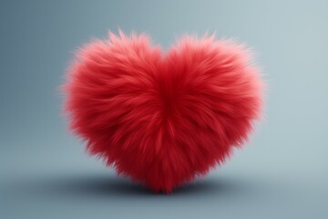 Fluffy heart. Background with selective focus and copy space