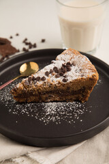 Pie pye de nutella cookie torta con chispas de chocolate comida dulce postre
