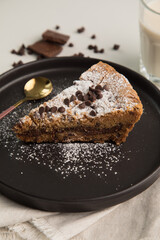 Pie pye de nutella cookie torta con chispas de chocolate comida dulce postre