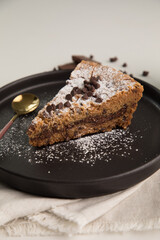 Pie pye de nutella cookie torta con chispas de chocolate comida dulce postre