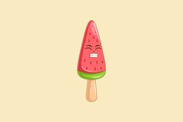 Cute Ice Cream Character Design Illustration