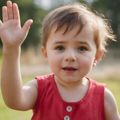 Classroom with multiple children raising their hands to participate in a discussion