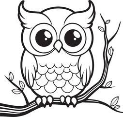 owl sitting on branch