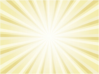 Obraz premium カラフルに放射する集中線背景素材_イエロー