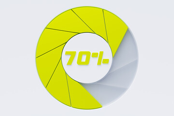 Energy meter, battery indicator and  charging progress with percentage 3D  template. Energy control measurement panel, car dashboard