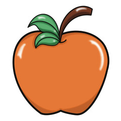 Apple color clip art illustration food