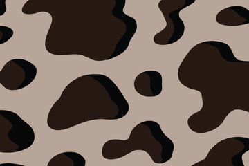 Cow print pattern background vector