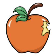 Apple color clip art illustration food