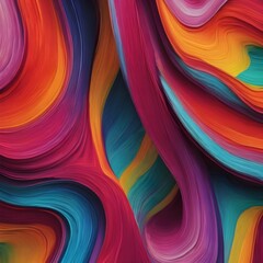 Naklejka premium Vibrant and colorful abstract wallpaper with organic lines intertwining and overlapping