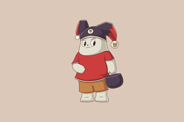 Cute Halloween Monster Character Design Illustration