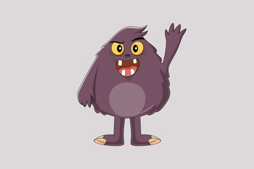 Cute Monster Character Design Illustration
