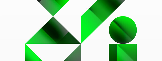 Glossy circle, square, triangle shapes minimalist geometric backdrop. Sleek, contemporary design with a touch of sophistication for digital designs, presentations, website banners, social media posts