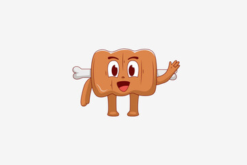 Cute Meat Character Design Illustration