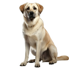 Anatolian shepherd dog on transparent background.