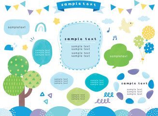 POPでたのしい水彩の飾り枠