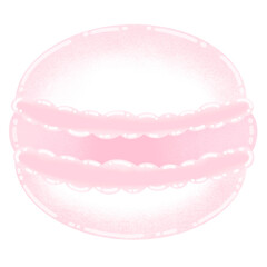 Pink Macaron Cartoon illustration French Dessert Cute Dessert