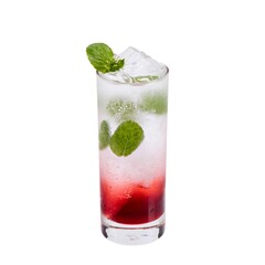 mojito cocktail isolated on white background