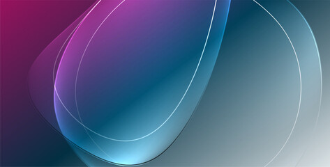 Colorful transparent flowing fluid shapes with glow effect geometric background. Wavy lines round forms. Vector illustration For Wallpaper, Banner, Background, Card, Book Illustration, landing page