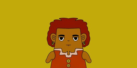 cool background with cartoon character guy